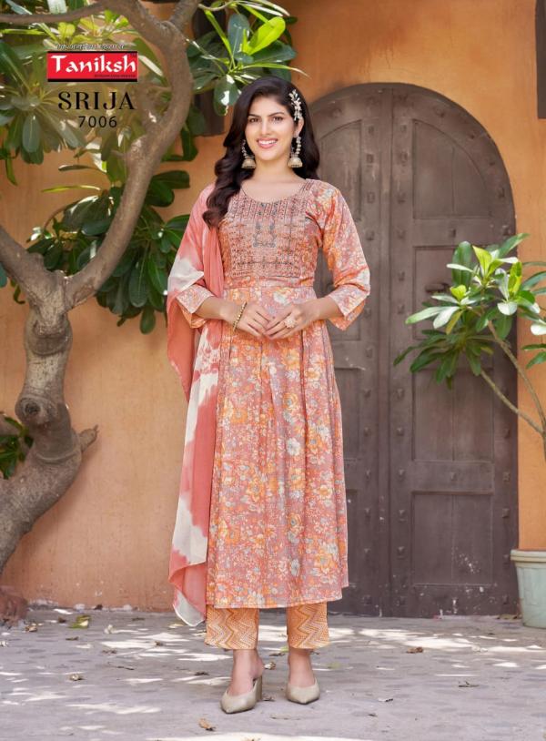 Taniksh Srija Vol 7 Rayon Kurti Bottom With Dupatta